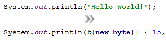 before and after applying string encryption